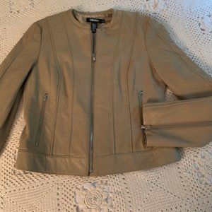 DKNY Italian Lamb Leather Jacket Size 10